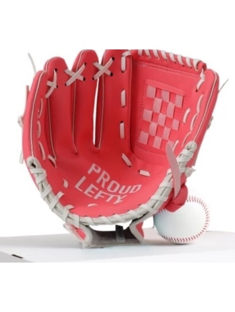 Urby Proud Lefty 10.5โ Youth Baseball Glove Left Hand Throw Pink w/ Ball New